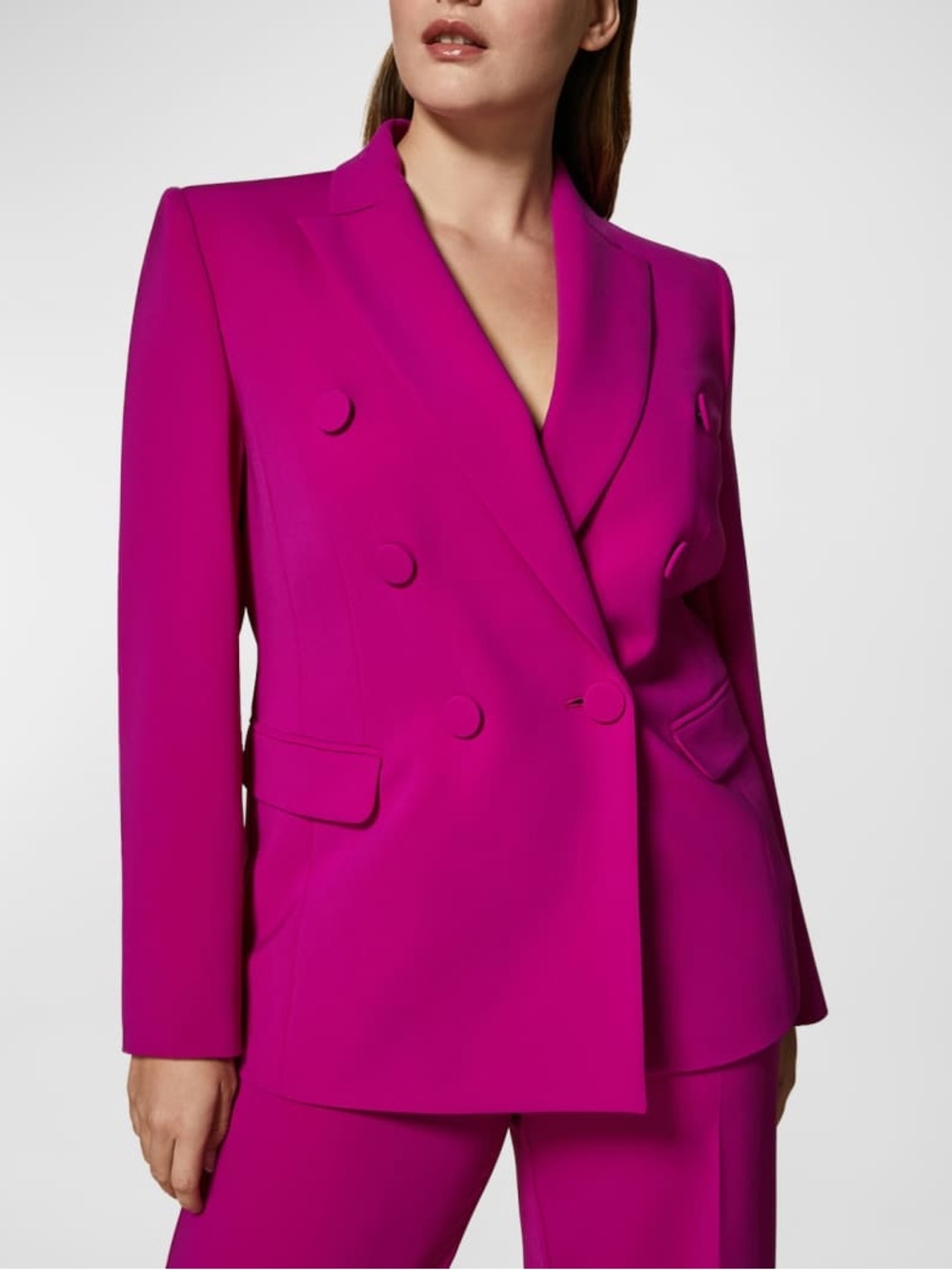 Marina Rinaldi Magenta Caraibi Pant Suit Double Breasted 14 18 black tie wedding
